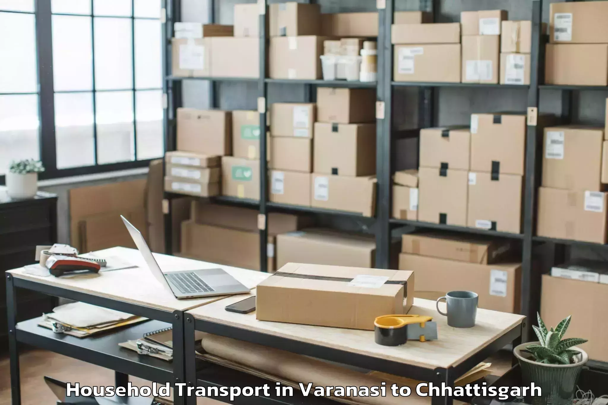 Top Varanasi to Bhilai Household Transport Available